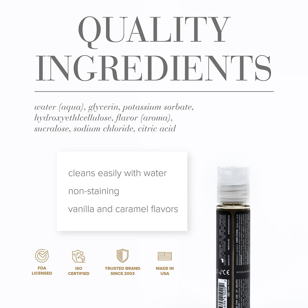 JO Gelato Creme Brulee Flavored Water-Based Lubricant 1 oz.-1