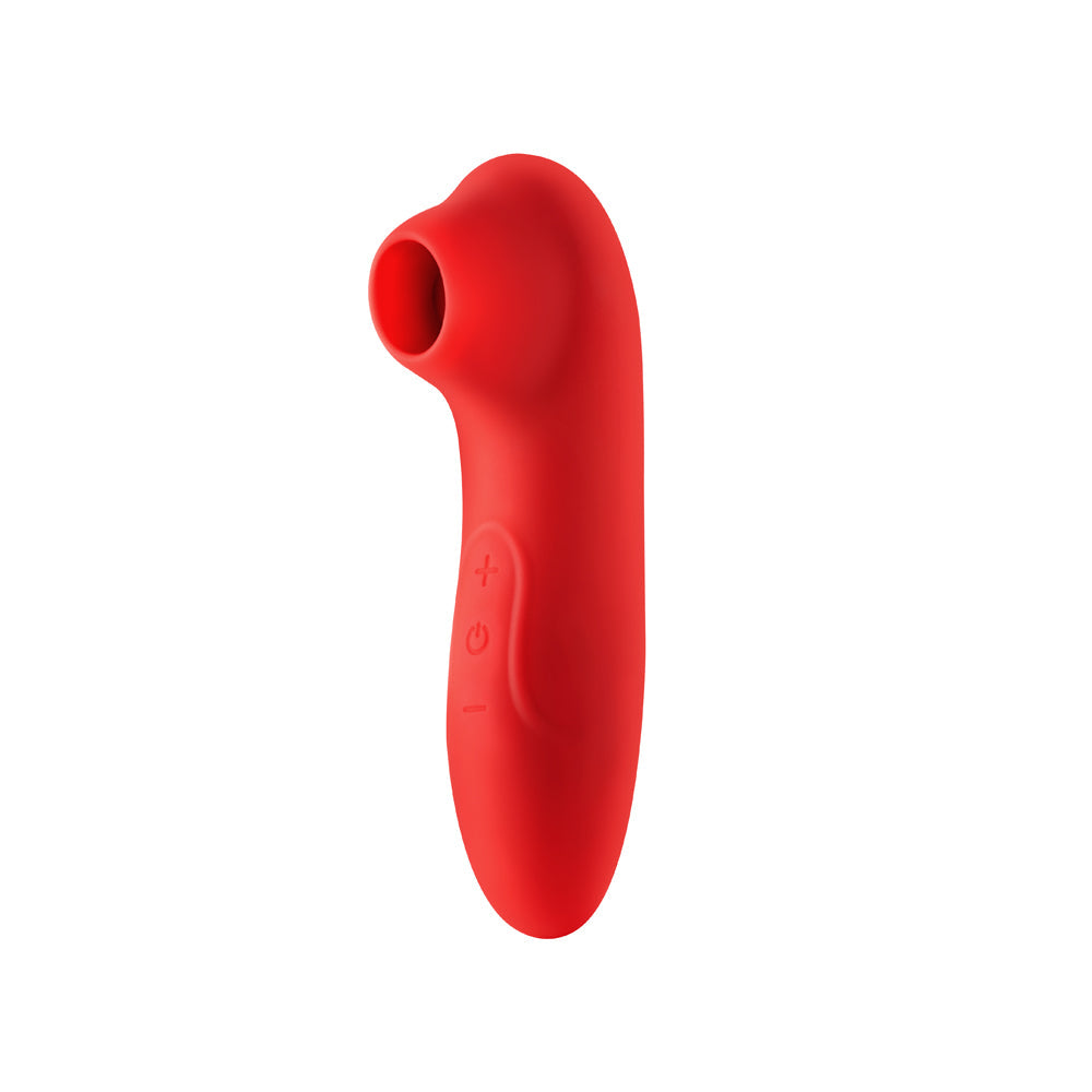 Luv Inc Cs19 Pulsing Clitoral Stimulator Rechargeable Silicone Red-1