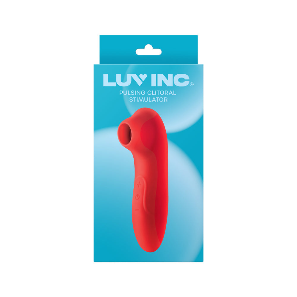 Luv Inc Cs19 Pulsing Clitoral Stimulator Rechargeable Silicone Red-2