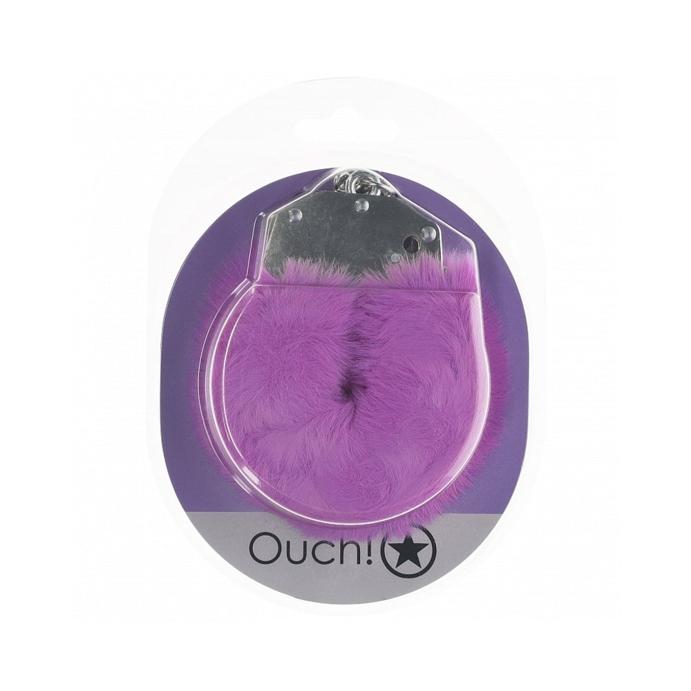 Ouch! Heavy-Duty Fluffy Handcuffs Purple-1