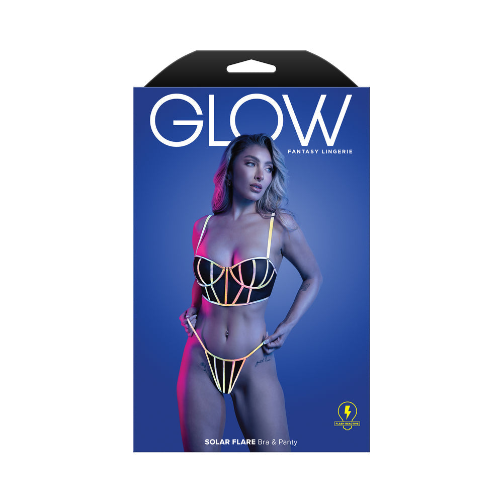 Fantasy Lingerie Glow Solar Flare Underwire Bra & Panty L/XL-0