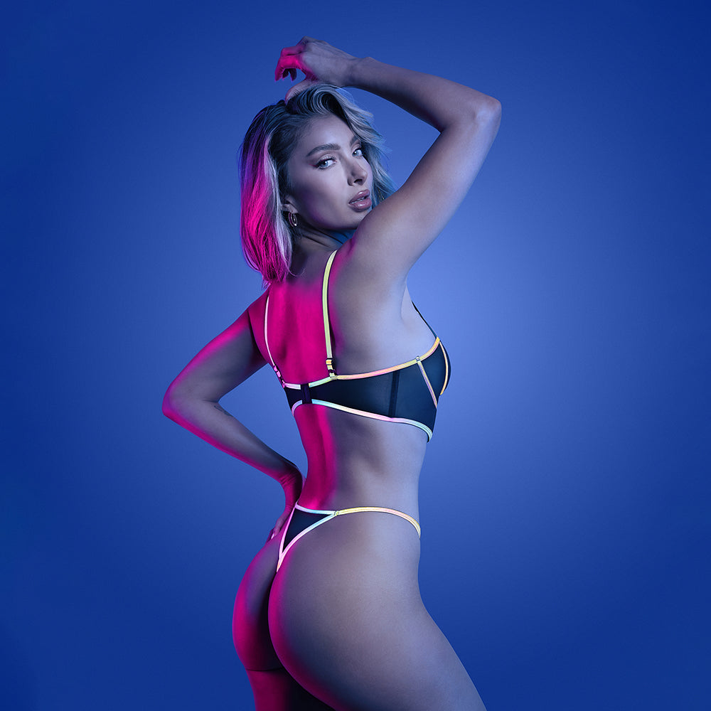 Fantasy Lingerie Glow Solar Flare Underwire Bra & Panty L/XL-2