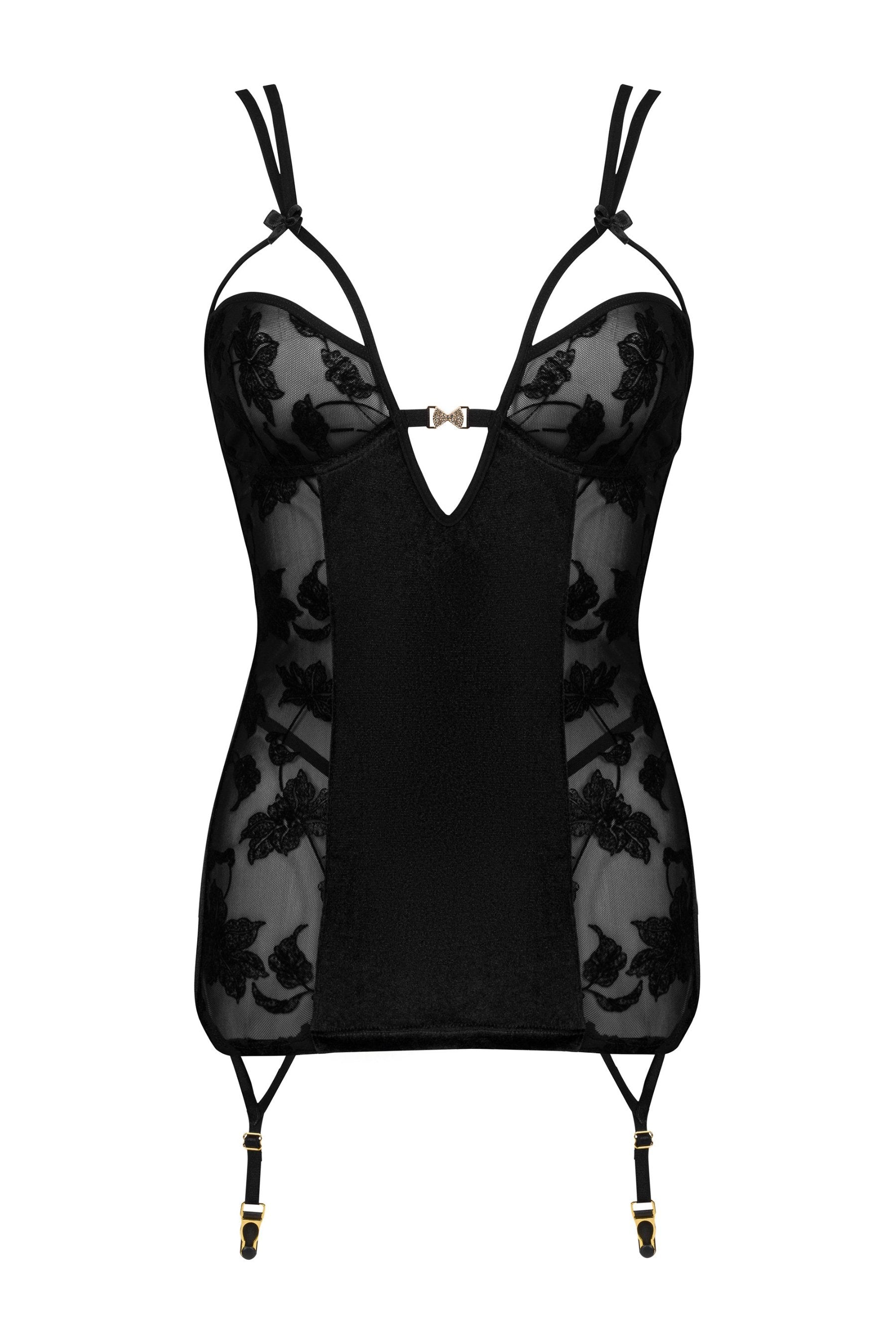 Delicate Lace & Velvet Chemise Beauty Night Xiomara