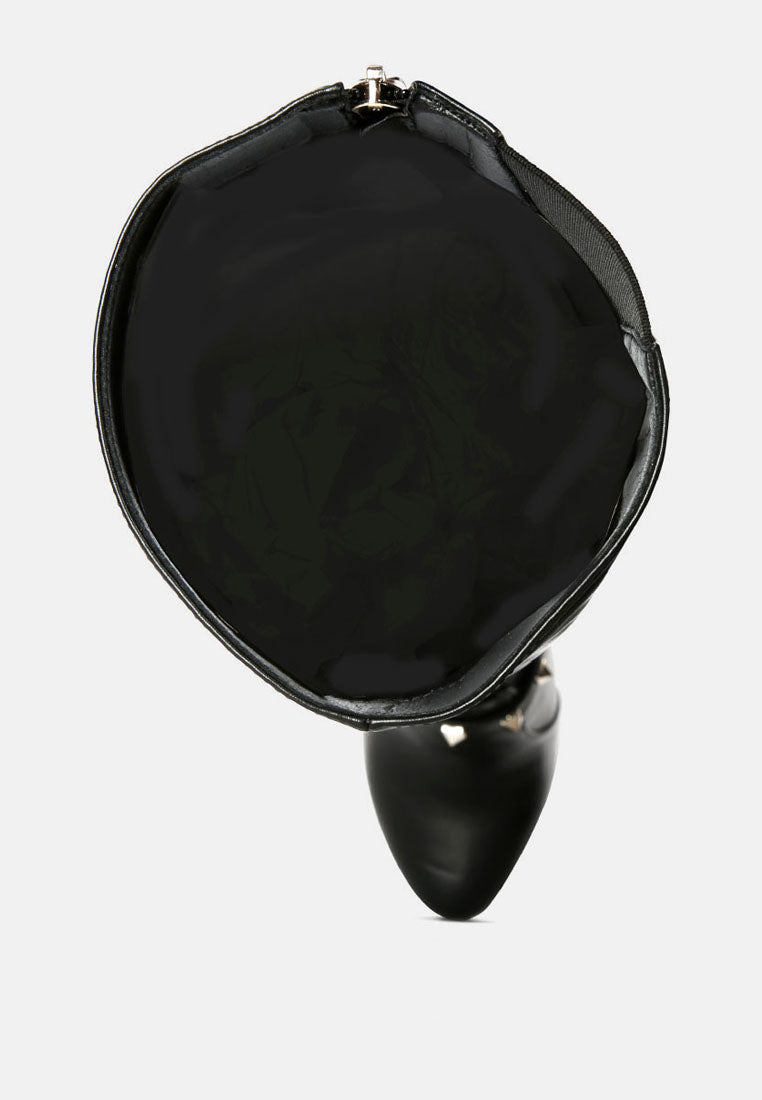 Nephele Studs Embellished Stiletto Calf Boots-3