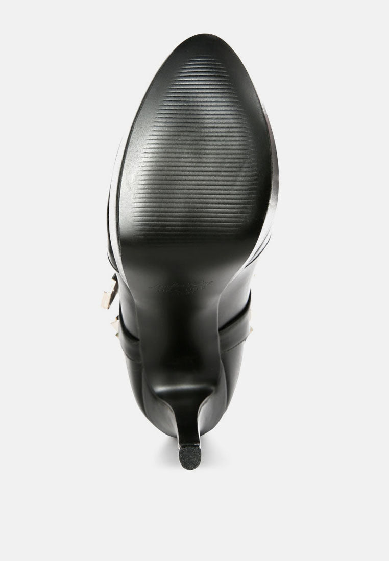 Nephele Studs Embellished Stiletto Calf Boots-4